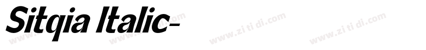 Sitqia Italic字体转换